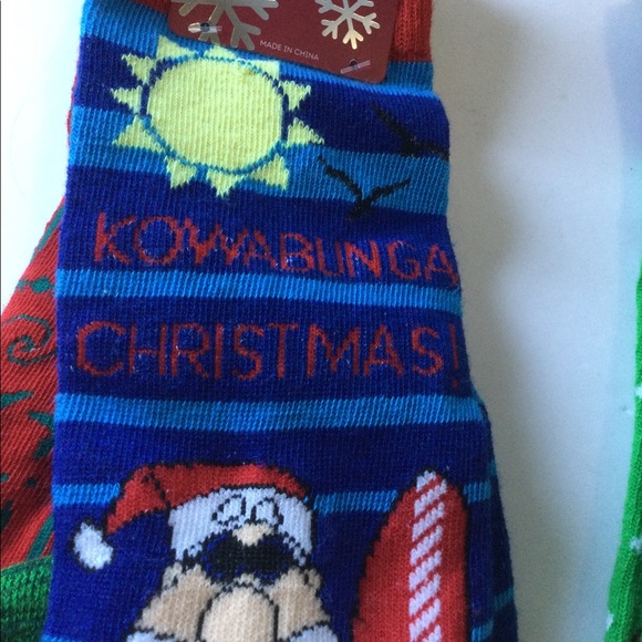 NWT mens crew socks Two packs of 2 (4 prs) holiday - Picture 2 of 10